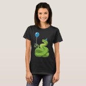 Snake Verjaardagsballon T-shirt (Voorkant volledig)