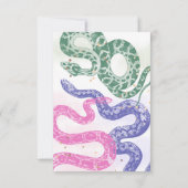 Snake verjaardagsfeestje dank u kaarten (Achterkant)