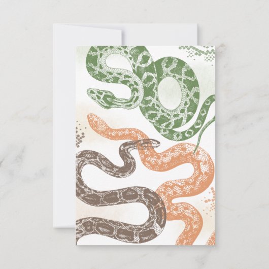 Snake verjaardagsfeestje dank u kaarten (Achterkant)