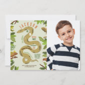 Snake Verjaardagsfeestje Reptielen Oerwoud Foto Kaart (Voorkant)
