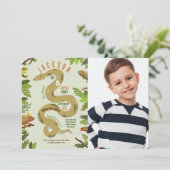 Snake Verjaardagsfeestje Reptielen Oerwoud Foto Kaart (Staand voorkant)