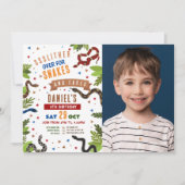 Snake Verjaardagsfeestje Reptielen Oerwoud Foto Kaart (Voorkant)