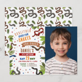 Snake Verjaardagsfeestje Reptielen Oerwoud Foto Kaart (Voorkant / Achterkant)