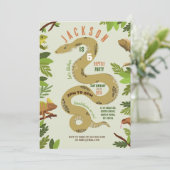 Snake Verjaardagsfeestje Reptielen Oerwoud Kaart (Staand voorkant)