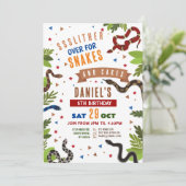 Snake Verjaardagsfeestje Reptielen Oerwoud Slither Kaart (Staand voorkant)