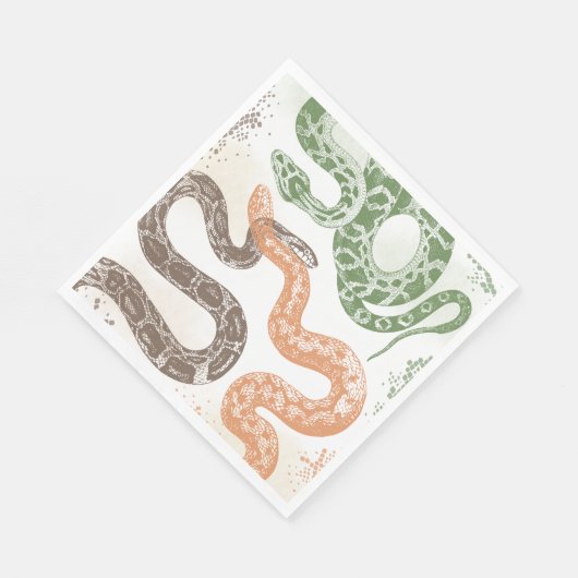 Snake verjaardagsfeestje servetten (Hoek)