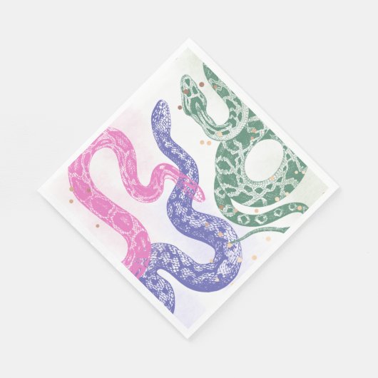 Snake verjaardagsfeestje servetten (Hoek)
