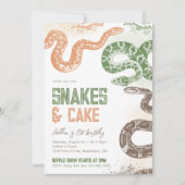 Snake verjaardagsuitnodigingen kaart (Voorkant)