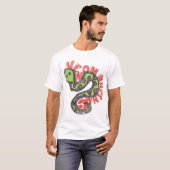 Snake  vernietigd t-shirt (Voorkant volledig)