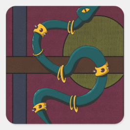 Snake Vierkante Sticker