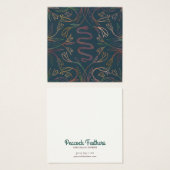 Snake Vines die Ketting juwelen-beeldschermkaart v Vierkante Visitekaartjes (Voorkant /achterkant)