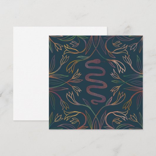 Snake Vines Mystical Magical Boho Blank Card (Voorkant / Achterkant)