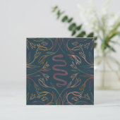 Snake Vines Mystical Magical Boho Blank Card (Staand voorkant)