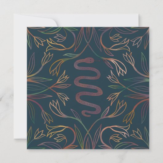 Snake Vines Mystical Magical Boho Blank Card (Voorkant)