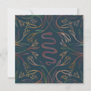 Snake Vines Mystical Magical Boho Blank Card