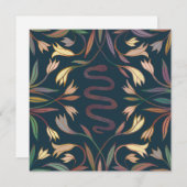 Snake Vines Mystical Magical Boho Blank Card (Voorkant / Achterkant)