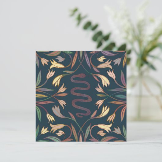 Snake Vines Mystical Magical Boho Blank Card (Staand voorkant)