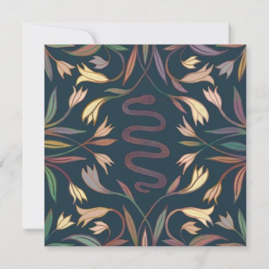 Snake Vines Mystical Magical Boho Blank Card (Voorkant)