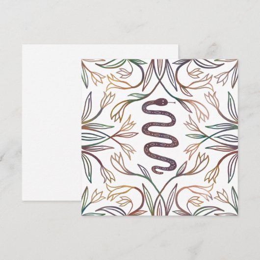 Snake Vines Mystical Magical Boho Blank Card (Voorkant / Achterkant)