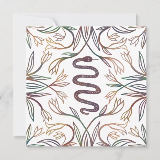 Snake Vines Mystical Magical Boho Blank Card (Voorkant)