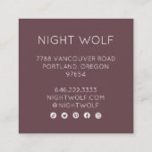 Snake Vines Mystical Magical Boho Colorful Vierkante Visitekaartje (Achterkant)