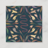 Snake Vines Mystical Magical Boho Colorful Vierkante Visitekaartje (Voorkant)
