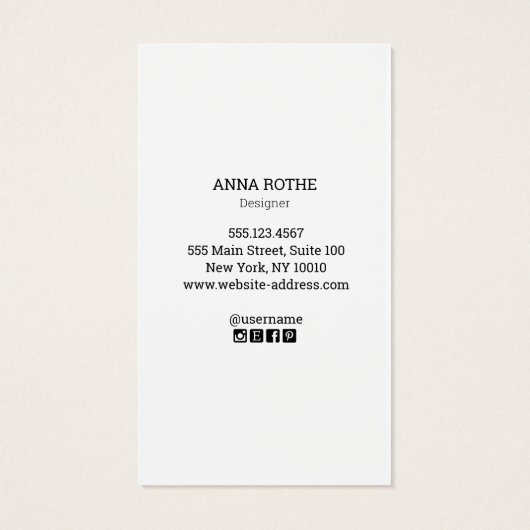 Snake Visitekaartje (Achterkant)