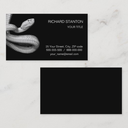 Snake Visitekaartje (Voorkant / Achterkant)