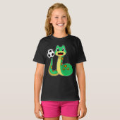 Snake Voetbalspeler Voetbal T-shirt (Voorkant volledig)