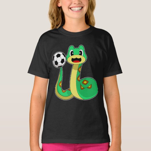 Snake Voetbalspeler Voetbal T-shirt (Voorkant)