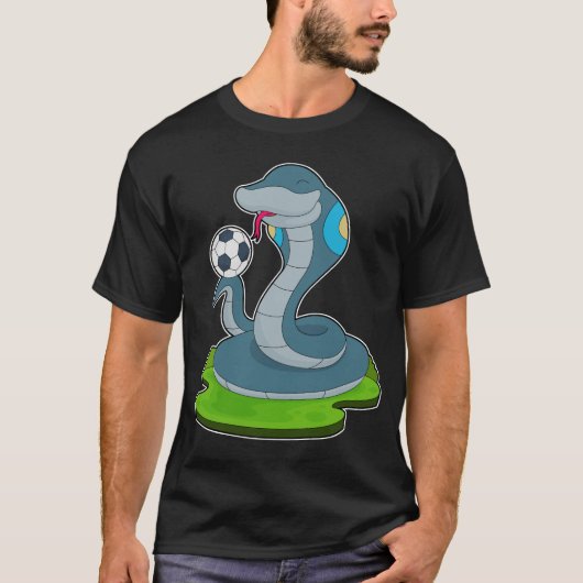 Snake Voetbalspeler Voetbal T-shirt (Voorkant)
