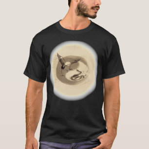 Snake vs Crane yin yang hoek T-shirt