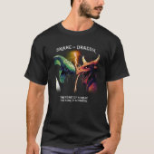 Snake vs Dragon Cool Fantasy Reader Cool Videogame T-shirt (Voorkant)