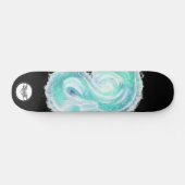 Snake water turquoise blue splatter persoonlijk skateboard (Horizontaal)