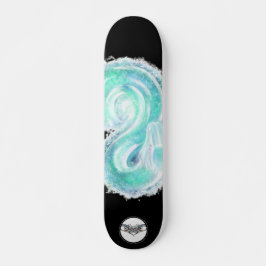 Snake water turquoise blue splatter persoonlijk skateboard