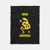 Snake whispery funny reptile pet snake fleece deken (Voorkant)