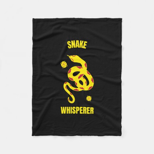 Snake whispery funny reptile pet snake fleece deken (Voorkant)