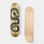 Snake & Wildbloemen in zand Persoonlijk Skateboard (Voorkant)