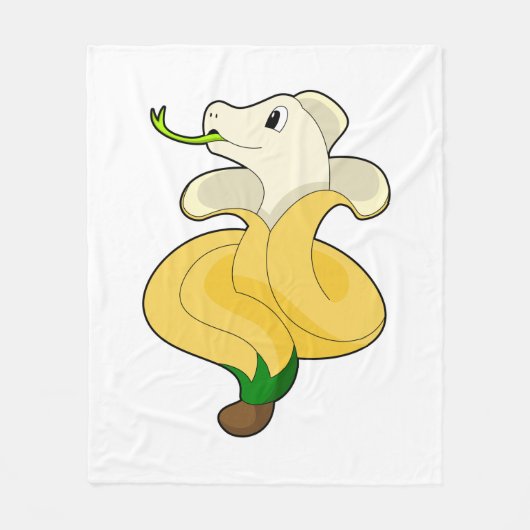 Snake with Banana Fleece Deken (Voorkant)