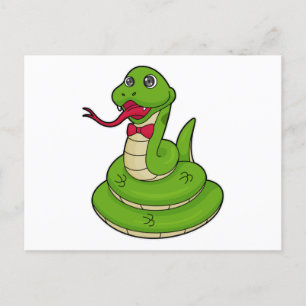 Snake with Botie Briefkaart