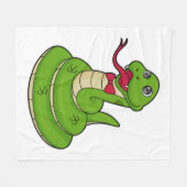 Snake with Botie Fleece Deken (Voorkant (Horizontaal))