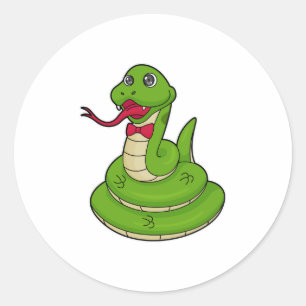 Snake with Botie Ronde Sticker