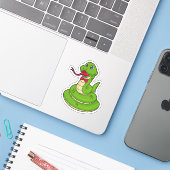 Snake with Botie Sticker (Laptop met iPhone)