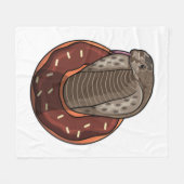 Snake with Donut Fleece Deken (Voorkant (Horizontaal))