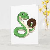 Snake with Donut Kaart (Gele Bloem)
