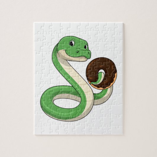 Snake with Donut Legpuzzel (Verticaal)