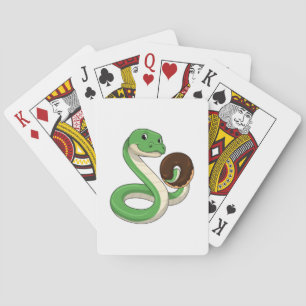 Snake with Donut Pokerkaarten