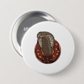 Snake with Donut Ronde Button 7,6 Cm (Voorkant /achterkant)