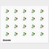 Snake with Donut Ronde Sticker (Vel)