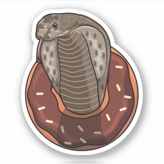 Snake with Donut Sticker (Voorkant)